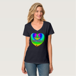 Namaste regnbågsföreställningar Heart T-Shirt
