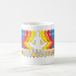 Namaste regnbågsföreställningar kaffemugg
