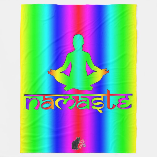 Namaste Regnbågsintentioner Fleecefilt (Framsidan)