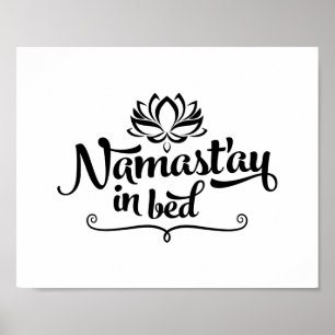 Namaste rolig citationsteckenaffisch poster