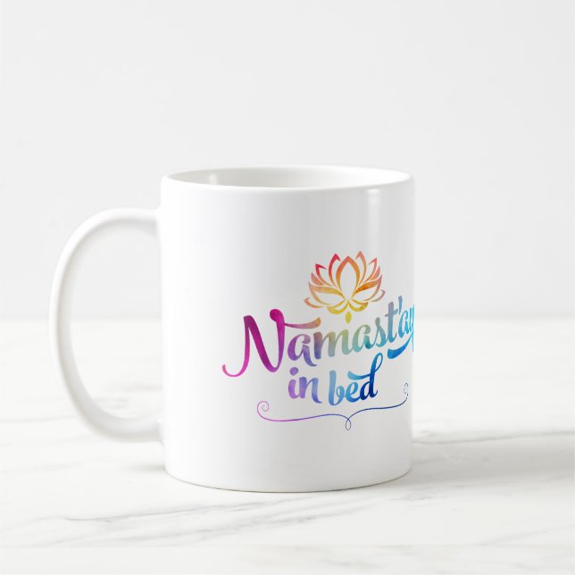 Namaste rolig citationsteckenmugg kaffemugg (Vänster)