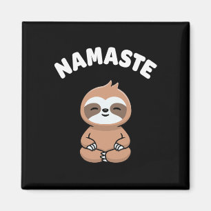 Namaste Rolig Söt Sengångare Kawaii Yoga Sengångar Magnet