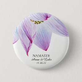 *~* Namaste Rosa Blue Magenta Lotus Knapp