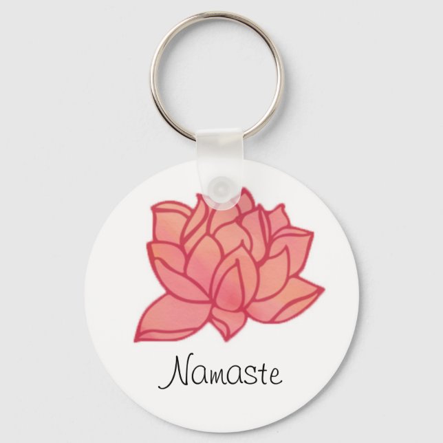 Namaste Rosa Lotus KeyChain Nyckelring (Framsida)