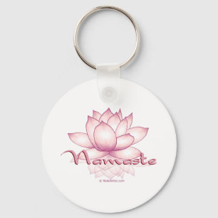 Namaste rosalotusblomma nyckelring