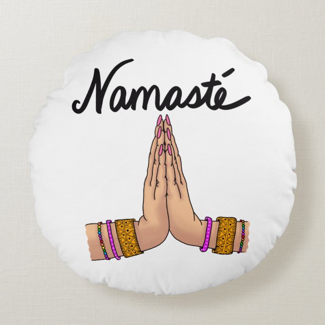 Namaste' Rund Kudde (Framsidan)