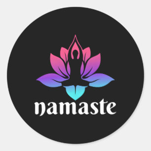 Namaste Runt Klistermärke