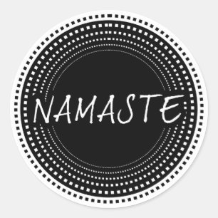 Namaste Runt Klistermärke