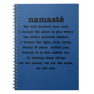 Namaste samling anteckningsbok med spiral