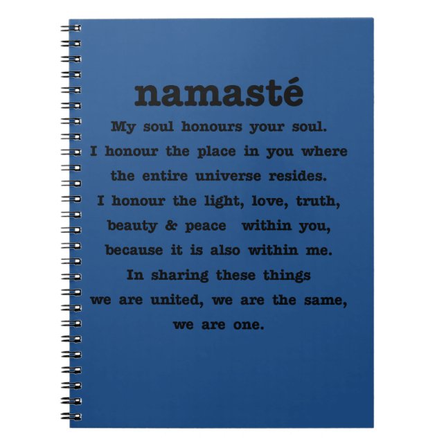 Namaste samling anteckningsbok med spiral (Framsidan)