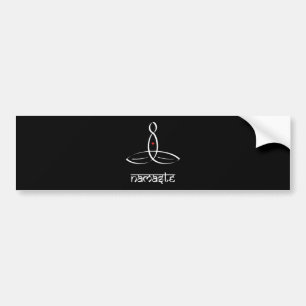Namaste - Sanskrit stil för vit Bildekal