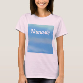 Namaste Serene himlar vit T-Shirt