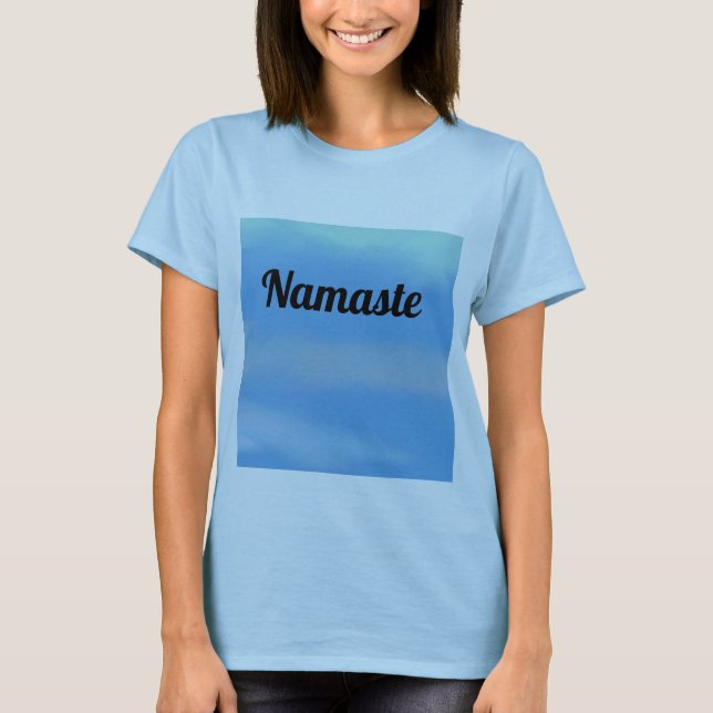 Namaste serene himlar yoga T-Shirt (Framsida)