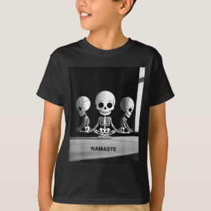 Namaste skelett Yogaälskare För yogi träning Rolig T Shirt