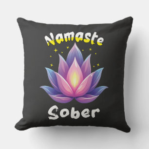 Namaste sober med Lotus Flower Kudde