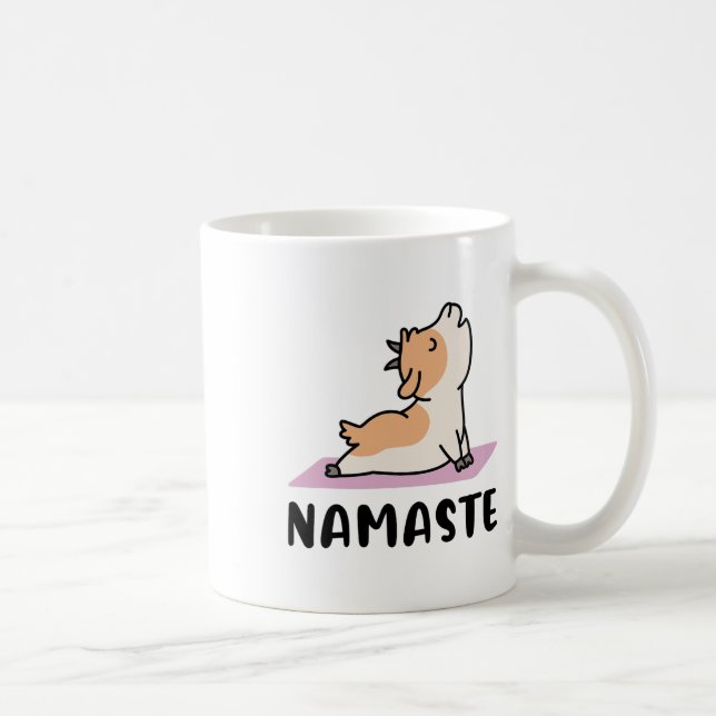 Namaste - Söt get-yoga  Kaffemugg (Höger)