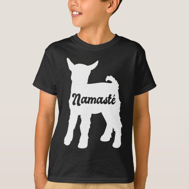 Namaste Söt Get Yoga  T Shirt (Framsida)