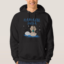 NAMASTE SUCKA lustig baby yoga zen mästare Hoodie