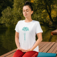 Namaste svart Lotus Flower Modern-skript