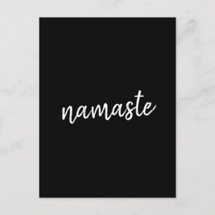 Namaste Svart Yoga Modern Andlig Meditation Vykort