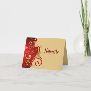 Namaste Tack Romantic Zen Yoga Kort