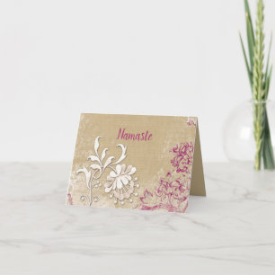 Namaste Tack Surreal Flowers Anpassa Kort