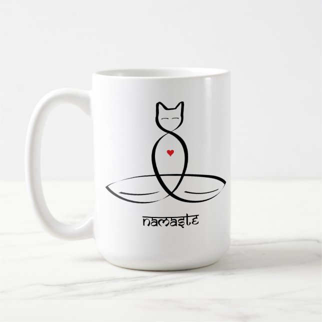 Namaste - texten från Sanskrit stil. Kaffemugg (Vänster)