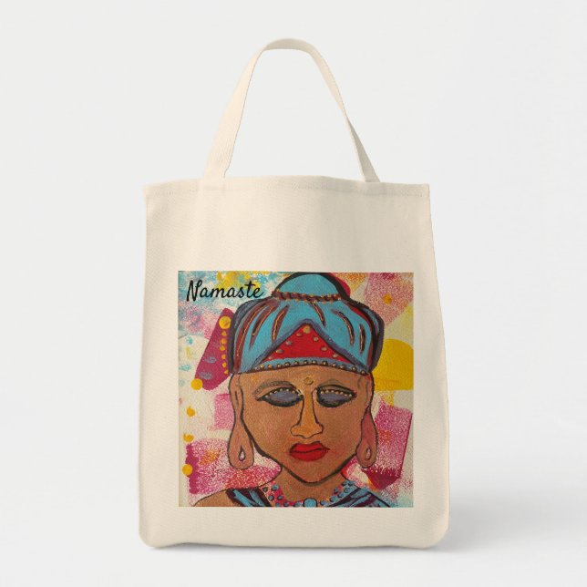 Namaste Tote Bag Tygkasse (Framsidan)