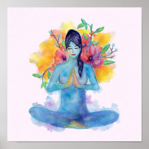 Namaste vattenfärgsmedling poster