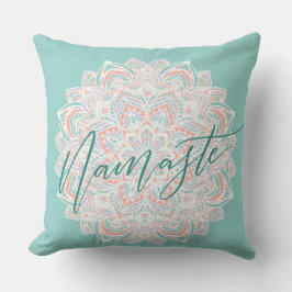Namaste Vit Och Blå Dekorativ Kuddé Kudde