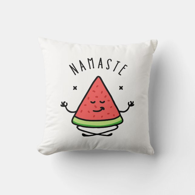 Namaste Watermelon Yoga Kudde (Framsida)