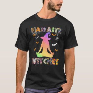 Namaste Witches Halloween Costume Yoga Poses Älska T Shirt