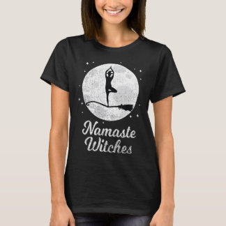 Namaste Witches Shirt Halloween Yoga Älskare Costu T Shirt
