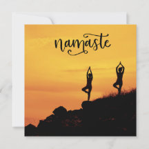 Namaste Woman Modern Andlig Meditation Yoga