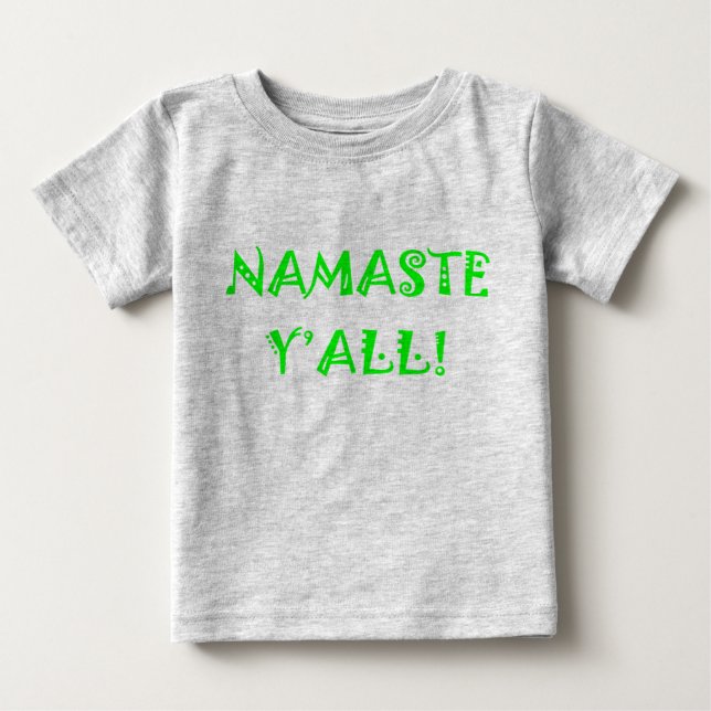 Namaste Y'All - Baby Yoga-kläder Tee Shirt (Framsida)