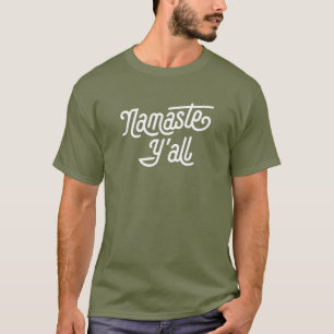 Namaste Y'all Funny Typography Southern Yoga Eight T Shirt