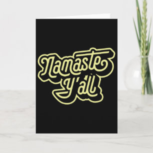 Namaste Y'all Rolig Typografi Södra Yoga Åtta Kort