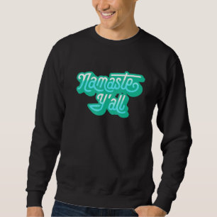 Namaste Yall Typography Southern Yoga Eighties 5 Lång Ärmad Tröja