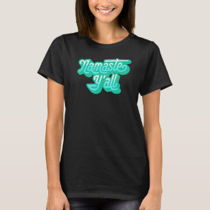 Namaste Yall Typography Southern Yoga Eighties 5 T Shirt