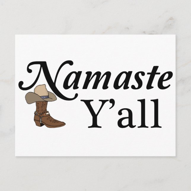 Namaste Y'all Vykort (Framsida)