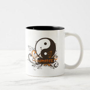 Namaste Yin Yang Två-Tonad Mugg