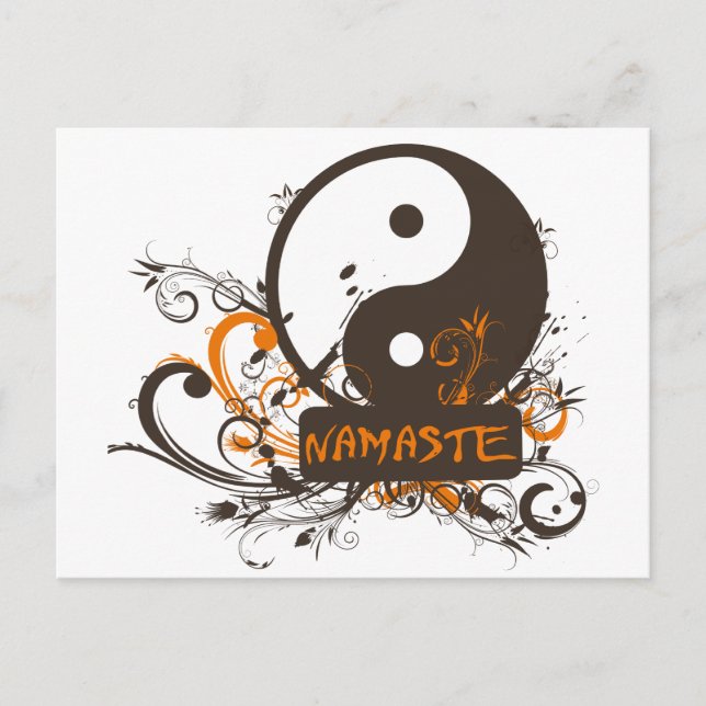 Namaste Yin Yang Vykort (Framsida)