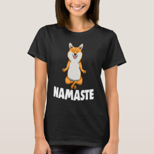 Namaste Yoga Animal Corgi Animal Tees Kvinnor T Shirt