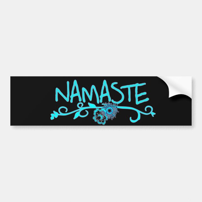 Namaste Yoga Bumper Sticker Bildekal (Framsidan)