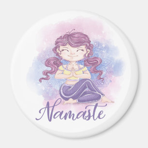 Namaste Yoga Flicka Magnet
