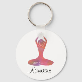 Namaste Yoga Girl Keychain Nyckelring