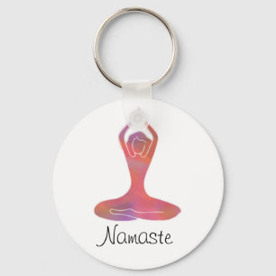 Namaste Yoga Girl Keychain Nyckelring