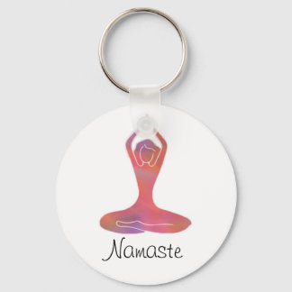 Namaste Yoga Girl Keychain Nyckelring