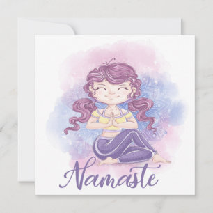 Namaste Yoga Girl-platta kort