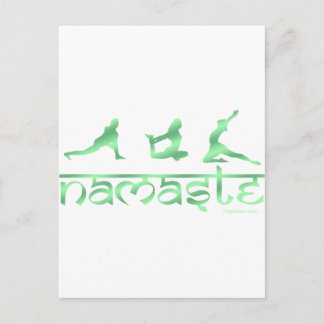 Namaste yoga-grönt vykort